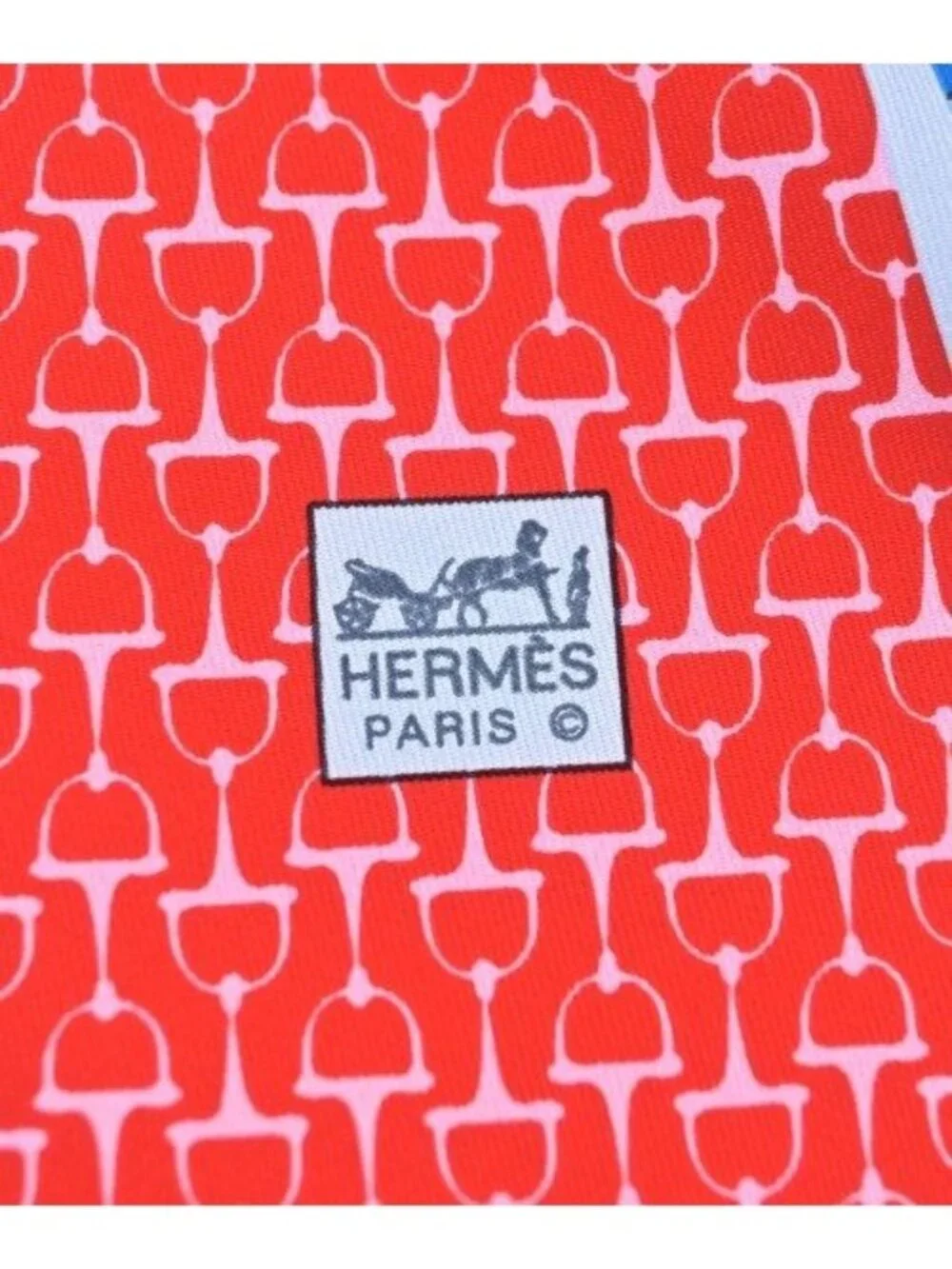 Hermes Bandana Scarf Blue